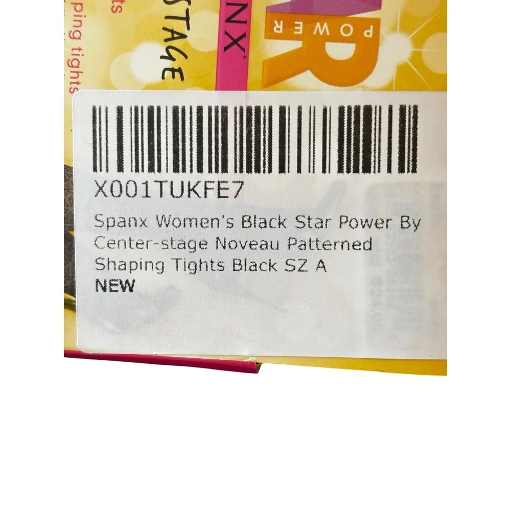 Spanx‎ Star Power Center-Stage Patterned Shaping Tights Size A Black Lot of 2